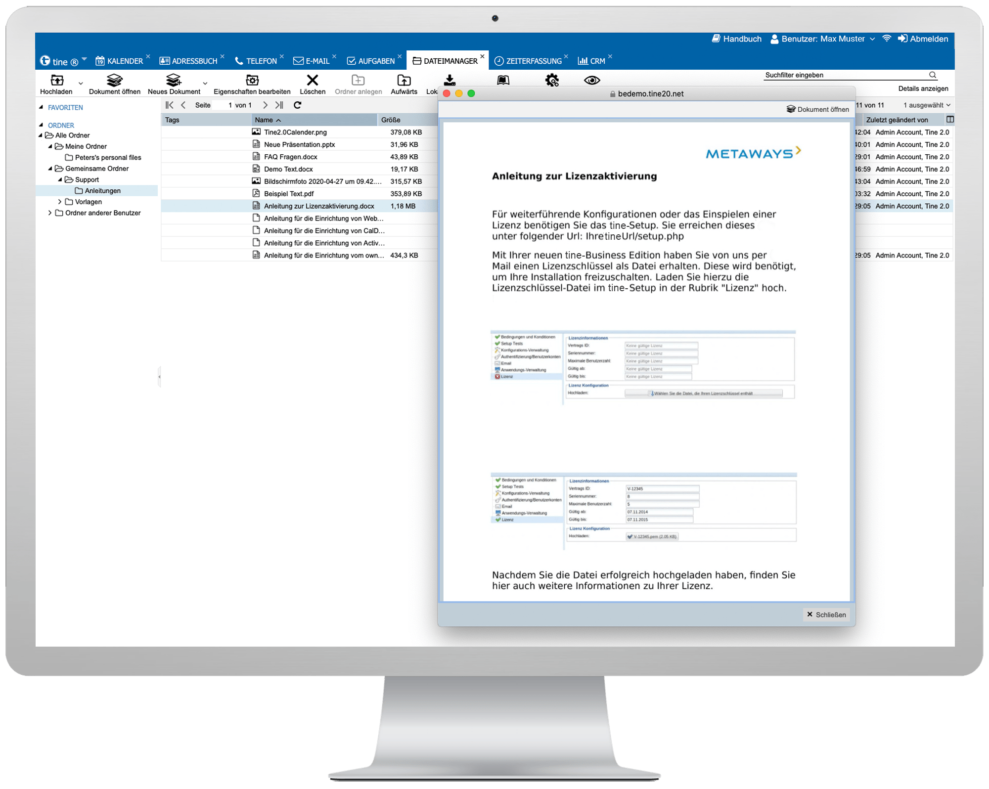 Dateimanager auf dem Desktop